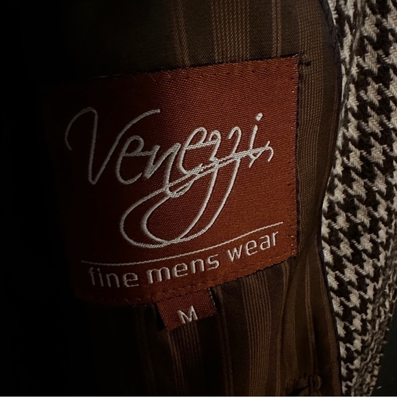 Vintage Venezzi Men's Houndstooth Blazer | Size Medium - Picture 5 of 9